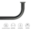 7/8" Black Room Darkening French Curtain Rod, 34-112"