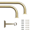 7/8" Brass Room Darkening French Curtain Rod, 34-112"