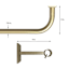 7/8" Brass Room Darkening French Curtain Rod, 34-112"