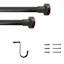1" Bronze Tension Curtain Rod, 35-84"