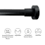 1" Black Tension Curtain Rod, 35-84"