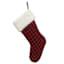 Red & Black Plaid Stocking, 21.5"