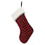 Red & Black Plaid Stocking, 21.5"