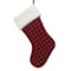 Red & Black Plaid Stocking, 21.5"