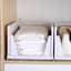 REAL SIMPLE Plastic Collapsible Tall Stacking Closet Bin, Large