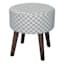 Emmy Stool, Taupe Checker Print