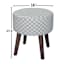 Emmy Stool, Taupe Checker Print