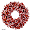 Red & White Tinsel Wreath, 30"