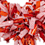 Red & White Tinsel Wreath, 30"