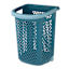 REAL SIMPLE Rolling Laundry Hamper with Handle, Blue