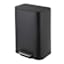 REAL SIMPLE Matte Black Stainless Wide Rectangle Trash Can, 50l