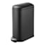 REAL SIMPLE Matte Black Stainless Steel Slim Rounded Lid Trash Can, 40l