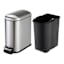 REAL SIMPLE Stainless Steel Rounded Lid Trash Bin, 5l