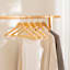 REAL SIMPLE 8-Pack Wood Suit Hanger, Natural