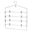 REAL SIMPLE 4-Tier Chrome Plated Swing Arm Skirt Hanger