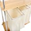 REAL SIMPLE Rolling Triple Laundry Sorter Station with Clothing Rack