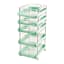 REAL SIMPLE 5-Drawer Acrylic Rolling Cart, Green