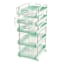 REAL SIMPLE 5-Drawer Acrylic Rolling Cart, Green