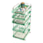 REAL SIMPLE 5-Drawer Acrylic Rolling Cart, Green