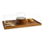 REAL SIMPLE Multi Function Acacia Wood Serving Tray with Acrylic Lid