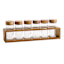 REAL SIMPLE Acacia Wood Rounded Edge Spice Rack with 6 Jars