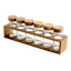 REAL SIMPLE Acacia Wood Rounded Edge Spice Rack with 6 Jars