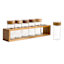 REAL SIMPLE Acacia Wood Rounded Edge Spice Rack with 6 Jars