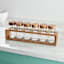 REAL SIMPLE Acacia Wood Rounded Edge Spice Rack with 6 Jars