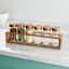 REAL SIMPLE Acacia Wood Rounded Edge Spice Rack with 6 Jars
