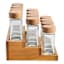 REAL SIMPLE Set of 12 Spice Jars with Tiered Acacia Wood Rack