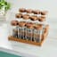 REAL SIMPLE Set of 12 Spice Jars with Tiered Acacia Wood Rack