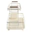 REAL SIMPLE White Dish Rack with Acacia Wooden Handles