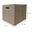 REAL SIMPLE Beige Modular Storage Cube, 13"