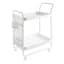 REAL SIMPLE Peg Board Metal Storage Cart, White