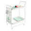 REAL SIMPLE Peg Board Metal Storage Cart, White