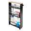 REAL SIMPLE 3-Shelf Slim Storage Cart with Bamboo Top, Black