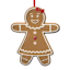 Gingerbread Ornament, 6"