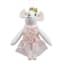 Pink Fabric Dressed Mouse Ornament, 7.8"