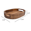 Acacia Wood Oval Tray, 12x8
