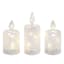 3-Pack Glittered Glass LED Candles