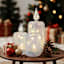 3-Pack Glittered Glass LED Candles