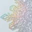 Silver Snowflake Vinyl Placemat, 15.5x17.5