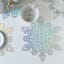 Silver Snowflake Vinyl Placemat, 15.5x17.5