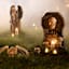 LED Tombstone with Skulls, 24"
