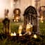 5-Pack White All Weather LED Pillar Candles, 3x4/3x6/3x8