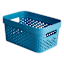 REAL SIMPLE Dark Blue Storage Bin with Lid, Small