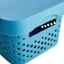 REAL SIMPLE Dark Blue Storage Bin with Lid, Small