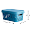 REAL SIMPLE Dark Blue Storage Bin with Lid, Small