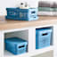 REAL SIMPLE Dark Blue Storage Bin with Lid, Small