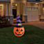 Jack-o'-Lantern with Witch Hat Halloween Inflatable, 4'